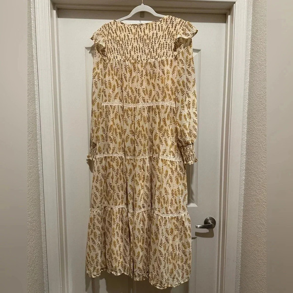 NWT Shop Stevie Long Sleeve Tiered Flowy Maxi Dress - Picture 9 of 9